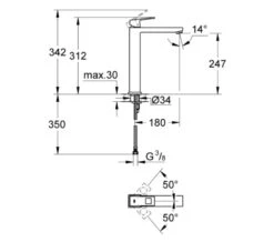 Grohe Eurocube XL-Size Half Inch Chrome Basin Mixer Tap -Duravit Store M 2016 5 13 11 59 2 637