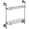 Heritage Holborn 410mm Double Glass Shelf With Chrome Brackets -Duravit Store M 2016 5 5 15 7 59 192