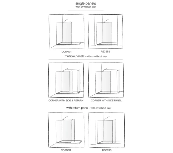 April Prestige Frame-less 2000mm High Wetroom Glass Panel 4 April Prestige Frame-less 2000mm High Wetroom Glass Panel - Image 2
