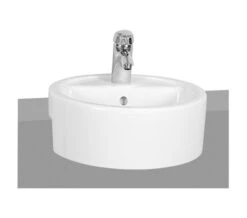 VitrA Matrix 450mm Semi Recessed White Basin 1 Tap Hole