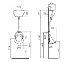 VitrA 390 X 500mm White Syphonic Urinal -Duravit Store M 2016 8 1 13 2 56 454