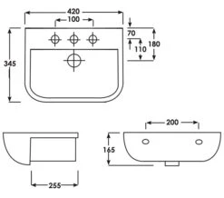 RAK Series 600 Semi Recessed White Basin -Duravit Store M 2016 8 9 6 52 1 507