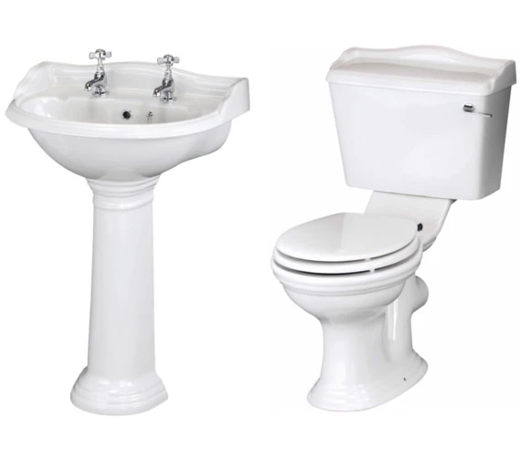 Hudson Reed Chancery Basin And Toilet Set White 4 Hudson Reed Chancery Basin And Toilet Set White - Image 2