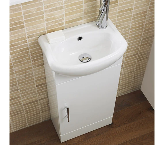 Nuie Sienna Floor Standing Gloss White Cloakroom Fitted Furniture Pack 8 Nuie Sienna Floor Standing Gloss White Cloakroom Fitted Furniture Pack - Image 6