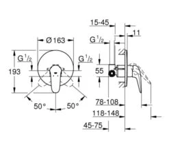 Grohe Eurostyle Single Lever Chrome Shower Mixer Valve 8 Grohe Eurostyle Single Lever Chrome Shower Mixer Valve -Duravit Store M 2016 9 9 8 1 6 726