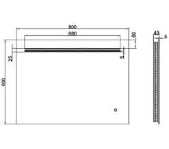 Crosswater Radiance Ambient Illuminated Modern Mirror - 800 X 600mm -Duravit Store M 2017 1 24 7 17 26 115