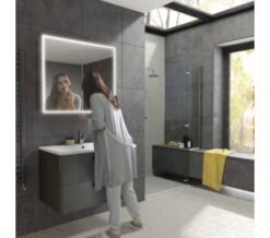 HIB Qubic Double Door LED Aluminium 700mm Height Mirror Cabinet -Duravit Store M 2017 1 28 6 32 50 342