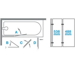 Merlyn Ionic Two Panel Folding Bathscreen 1100 X 1500mm -Duravit Store M 2017 1 3 12 1 51 311