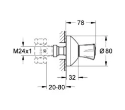 Grohe Costa L Concealed Chrome Stop Valve Trim For Cold Water -Duravit Store M 2017 1 3 7 24 1 401