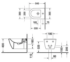 Duravit Darling New 360 X 540mm Wall Mounted Bidet -Duravit Store M 2017 10 11 7 30 23 181