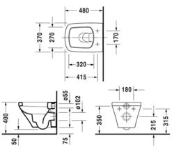 Duravit DuraStyle 370 X 480mm Compact Wall Mounted Toilet -Duravit Store M 2017 11 3 9 18 32 428