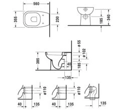 Duravit D-Code 560mm Floor Standing Back To Wall Toilet -Duravit Store M 2017 12 12 6 18 19 744