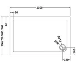 Nuie Hydrastone 1100mm Rectangular White Shower Tray - Corner Waste -Duravit Store M 2017 12 13 10 23 13 812