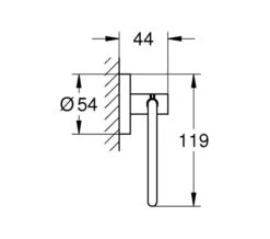 Grohe Essentials Chrome Toilet Roll Holder -Duravit Store M 2017 12 15 6 1 40 604