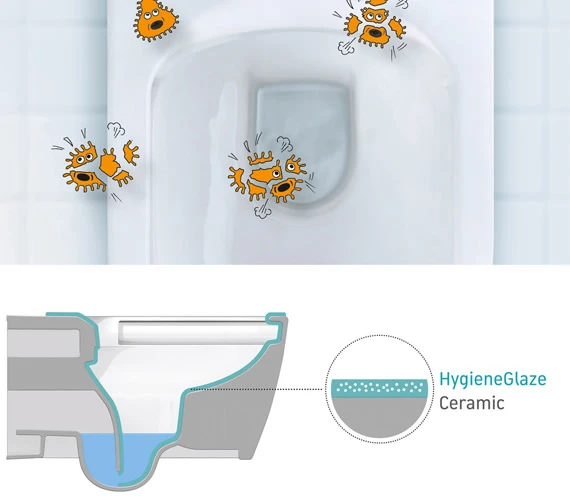 Duravit Happy D2 365 X 540mm Wall Mounted Toilet 5 Duravit Happy D2 365 X 540mm Wall Mounted Toilet - Image 3