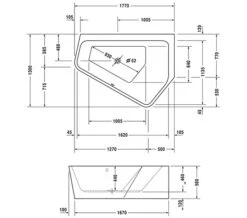 Duravit Paiova 1770mm X 1300mm Right-Left 5 Corner Bath With Panel -Duravit Store M 2017 12 30 10 14 42 630