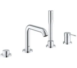 Grohe Essence New Single Lever 4 Hole Chrome Bath Combination