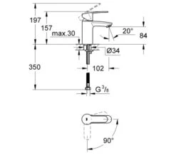 Grohe Eurostyle Cosmopolitan Chrome Mono Basin Mixer Tap Smooth Body -Duravit Store M 2017 2 1 6 46 50 576