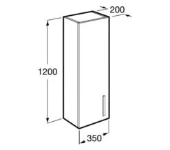 Roca Prisma 350 X 1200mm Textured Ash Column Unit -Duravit Store M 2017 3 16 10 10 58 905
