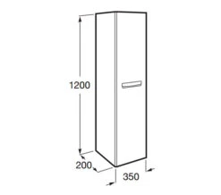 Roca The Gap 350 X 1200mm Single Door Column Unit -Duravit Store M 2017 3 17 10 29 38 769