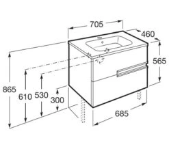 Roca Victoria-N Unik 565mm High Wall Hung Unit With Basin -Duravit Store M 2017 3 18 6 58 40 855