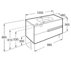 Roca Victoria-N Unik 565mm High Wall Hung Unit With Basin -Duravit Store M 2017 3 20 5 46 23 413