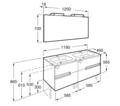 Roca Victoria-N 1200 X 565mm Vanity Unit Pack With Mirror And Spotlight -Duravit Store M 2017 3 25 6 17 23 34