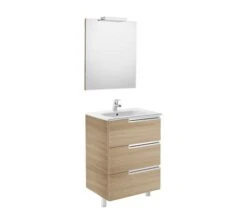 Roca Victoria-N Gloss White Vanity Unit Pack 600 X 740mm With Mirror And Spotlight -Duravit Store M 2017 3 25 6 39 17 149