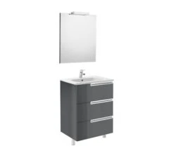 Roca Victoria-N Gloss White Vanity Unit Pack 600 X 740mm With Mirror And Spotlight -Duravit Store M 2017 3 25 6 39 56 683