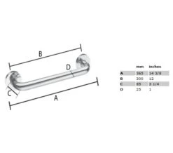Smedbo Living Polished Stainless Steel 300mm Grab Bar 7 Smedbo Living Polished Stainless Steel 300mm Grab Bar -Duravit Store M 2017 4 5 11 20 19 442