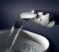 Crosswater Water Circle 2 Hole Wall Mounted Chrome Basin Mixer Tap Set