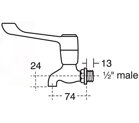 Armitage Shanks Markwik HTM64 Pair Of Half Inch Bib Taps 4 Armitage Shanks Markwik HTM64 Pair Of Half Inch Bib Taps - Image 2