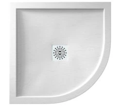 April Waifer Quadrant Slate Effect White Shower Tray