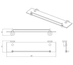 Miller Bond Glass Shelf With Guard Rail 500mm - 8702C -Duravit Store M 2017 7 31 11 5 45 879