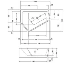 Duravit Paiova 1900mm X 1400mm Right-Left 5 Corner Bath With Panel -Duravit Store M 2018 1 1 7 22 56 35