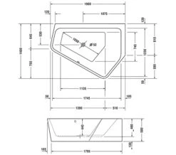 Duravit Paiova 1900mm X 1400mm Right-Left 5 Corner Bath With Panel -Duravit Store M 2018 1 1 7 54 1 511