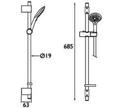 Bristan Casino Chrome Shower Kit With 3 Function Push Button Handset -Duravit Store M 2018 10 11 12 29 10 216