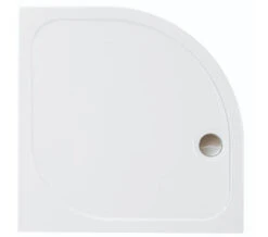 Merlyn Ionic Mstone Quadrant 50mm White Shower Tray With Waste