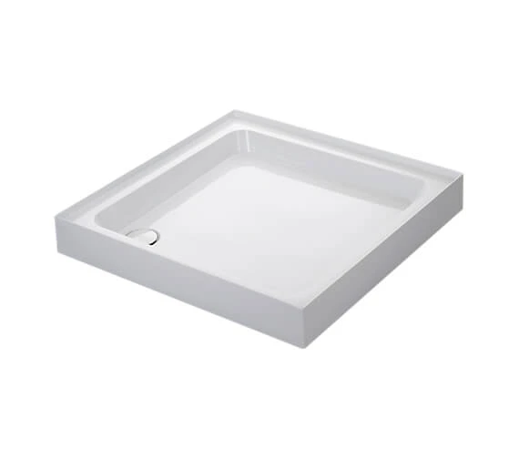 Mira Flight 4 Up-stand Square White Shower Tray With Waste 3 Mira Flight 4 Up-stand Square White Shower Tray With Waste