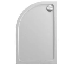 Just Trays JTFusion Offset Quadrant Flat Top Shower Tray With Waste
