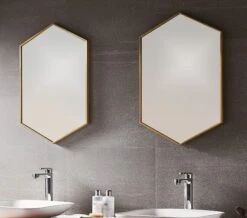 Origins Living Docklands Hexagon 500mm X 750mm Framed Mirror