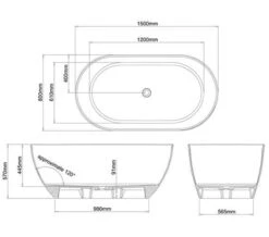 Clearwater Formoso Petite ClearStone Freestanding Bath 1500 X 800mm -Duravit Store M 2018 2 26 7 5 59 181