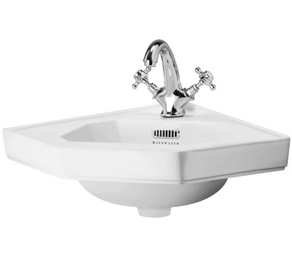 Bayswater Fitzroy 595mm White Corner Basin With 1 Taphole 4 Bayswater Fitzroy 595mm White Corner Basin With 1 Taphole - Image 2
