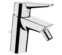 VitrA Solid S Chrome Bidet Mixer Tap With Pop Up Waste