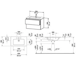 Duravit L-Cube Wall Mounted 2 Drawer Vanity Unit For Me-By-Starck Basin 25 Duravit L-Cube Wall Mounted 2 Drawer Vanity Unit For Me-By-Starck Basin -Duravit Store M 2018 3 1 5 7 28 841