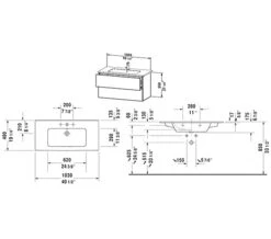 Duravit L-Cube Wall Mounted 2 Drawer Vanity Unit For Me-By-Starck Basin 26 Duravit L-Cube Wall Mounted 2 Drawer Vanity Unit For Me-By-Starck Basin -Duravit Store M 2018 3 1 6 5 15 743