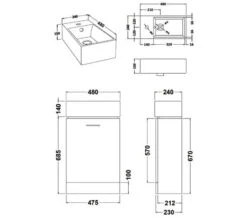 Nuie Mayford Cloakroom 480mm Gloss White Floor Standing Cabinet With Basin -Duravit Store M 2018 4 7 12 22 34 698