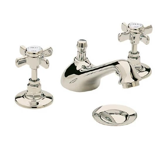 Heritage Dawlish 3 Taphole Basin Mixer Tap With Waste 6 Heritage Dawlish 3 Taphole Basin Mixer Tap With Waste - Image 4