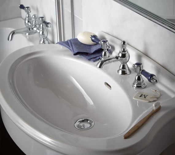 Heritage Glastonbury 3 Taphole Basin Mixer Tap With Levers 3 Heritage Glastonbury 3 Taphole Basin Mixer Tap With Levers