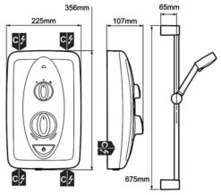 Mira Jump 10.8kW Multi-Fit Electric Shower White-Chrome -Duravit Store M 2018 5 23 8 9 3 671